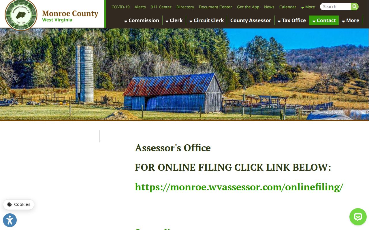 Monroe County assessor contact and public property search fallback information