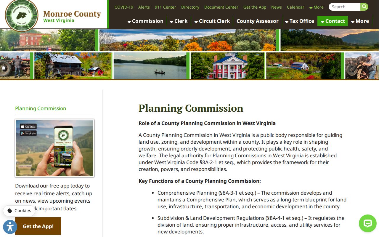Monroe County parcel and subdivision research through the Planning Commission