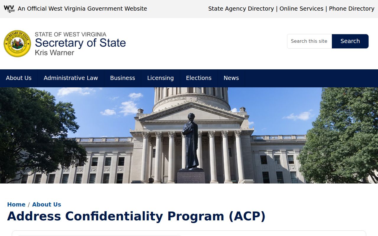 Monroe County property owner privacy and West Virginia Address Confidentiality Program information